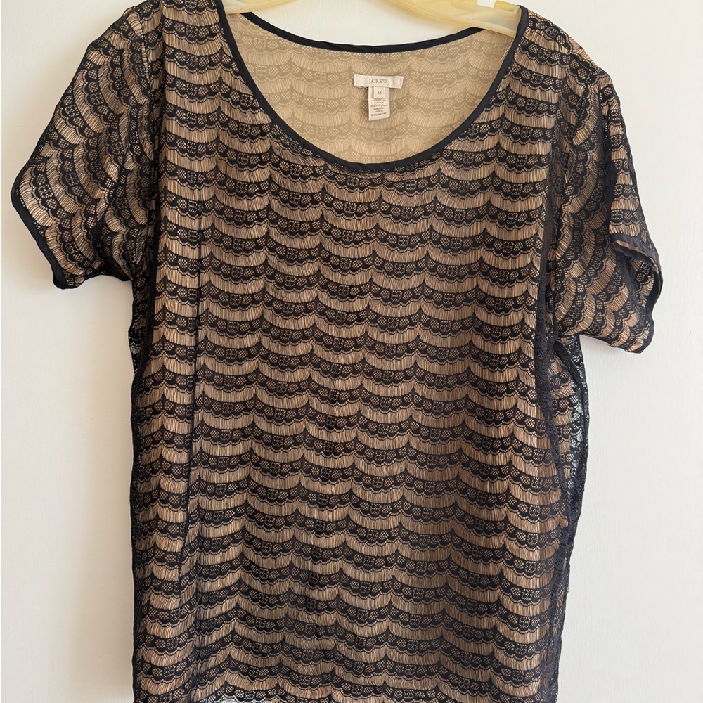 J. Crew eyelash lace blouse